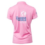 Tricou Polo BWT "Change the World" dama roz, marimea 34